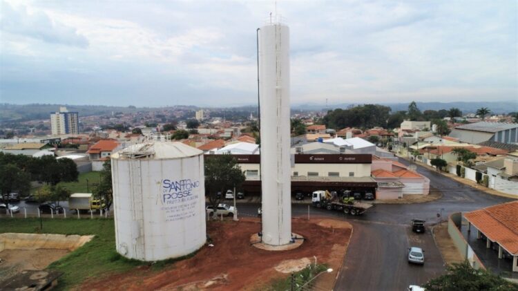 Instalado novo reservatório de água em Santo Antônio de Posse