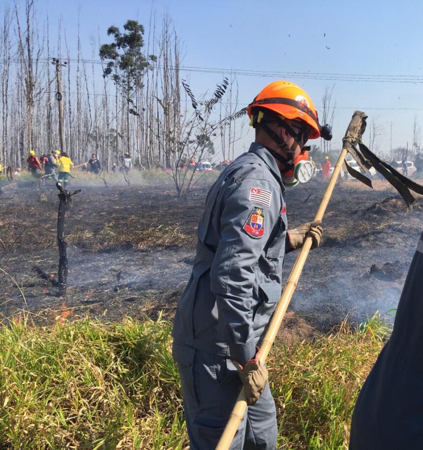 Bombeiros voluntários de Santo Antônio de Posse participam de treinamento de combate a incêndios