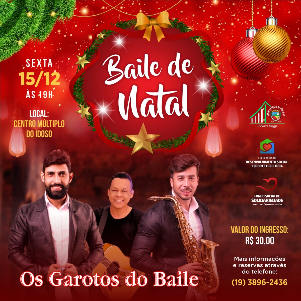 Vem aí o Baile de Natal – Prefeitura de Santo Antônio de Posse